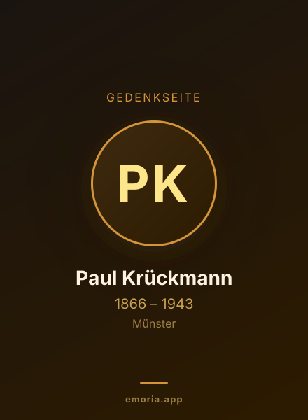 Gedenkportrait von Paul Krückmann