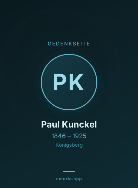 Gedenkportrait von Paul Kunckel