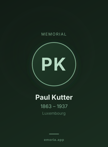 Memorial portrait of Paul Kutter