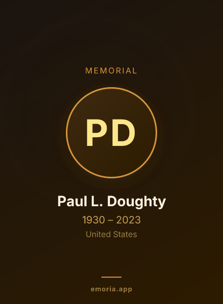 Memorial portrait of Paul L. Doughty