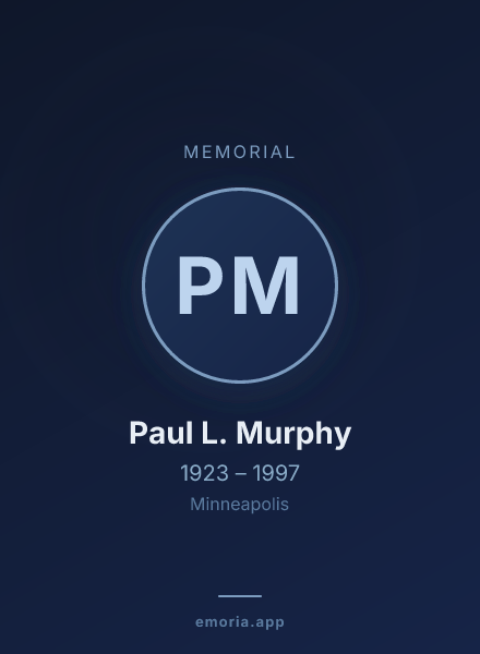 Memorial portrait of Paul L. Murphy