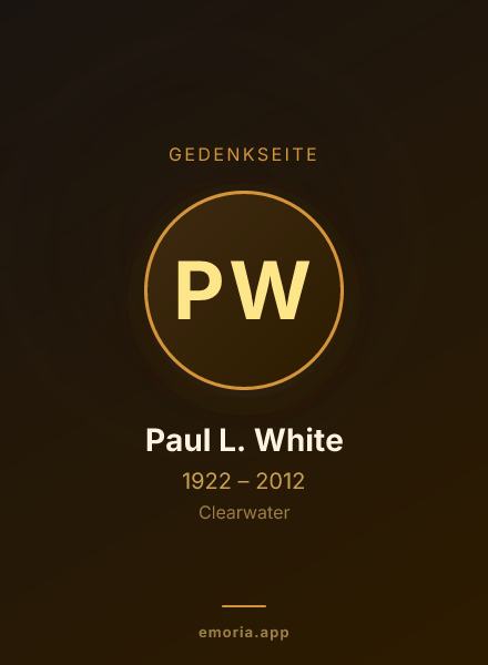 Gedenkportrait von Paul L. White
