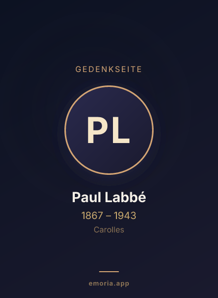 Gedenkportrait von Paul Labbé