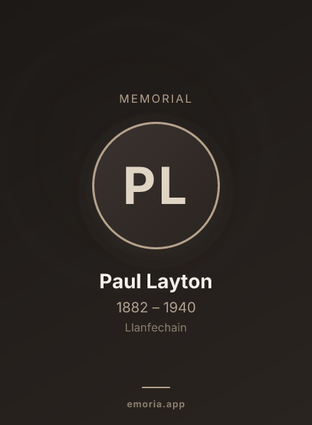 Memorial portrait of Paul Layton