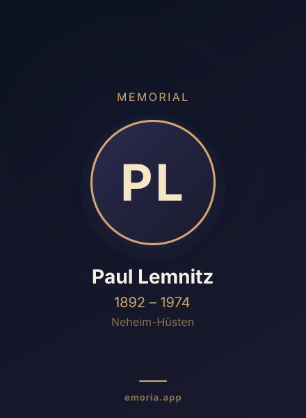 Memorial portrait of Paul Lemnitz