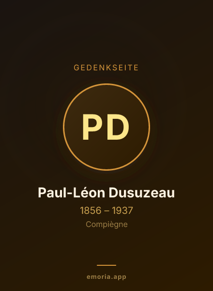 Gedenkportrait von Paul-Léon Dusuzeau