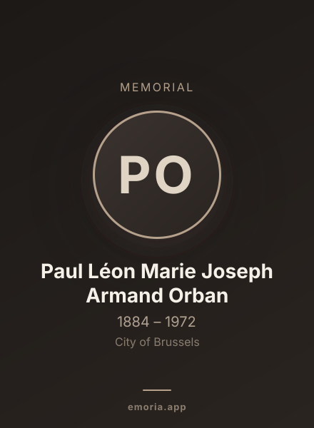 Memorial portrait of Paul Léon Marie Joseph Armand Orban