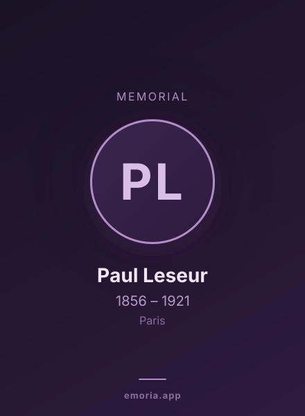 Memorial portrait of Paul Leseur