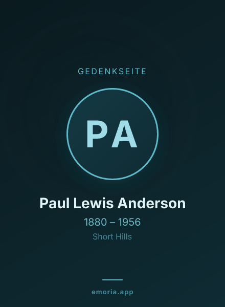 Gedenkportrait von Paul Lewis Anderson