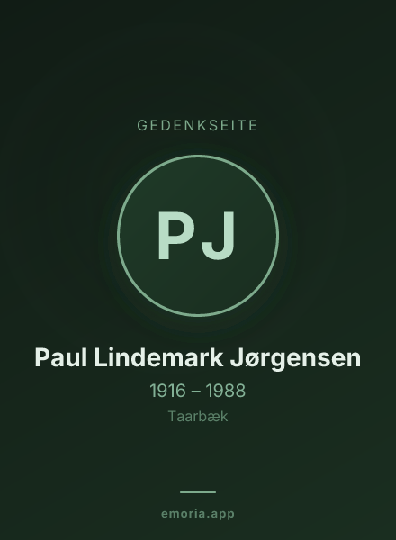 Gedenkportrait von Paul Lindemark Jørgensen