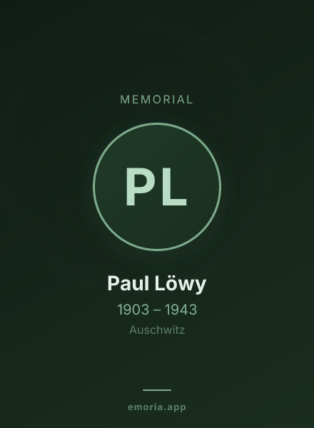 Memorial portrait of Paul Löwy