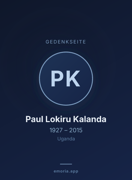 Gedenkportrait von Paul Lokiru Kalanda