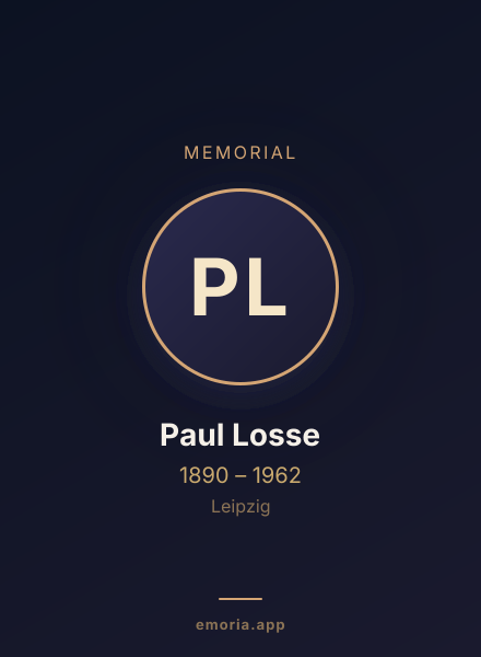 Memorial portrait of Paul Losse