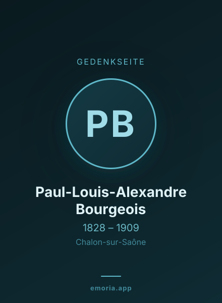 Gedenkportrait von Paul-Louis-Alexandre Bourgeois