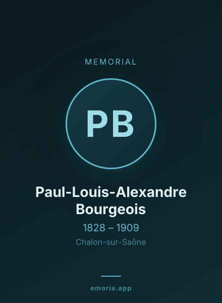 Memorial portrait of Paul-Louis-Alexandre Bourgeois