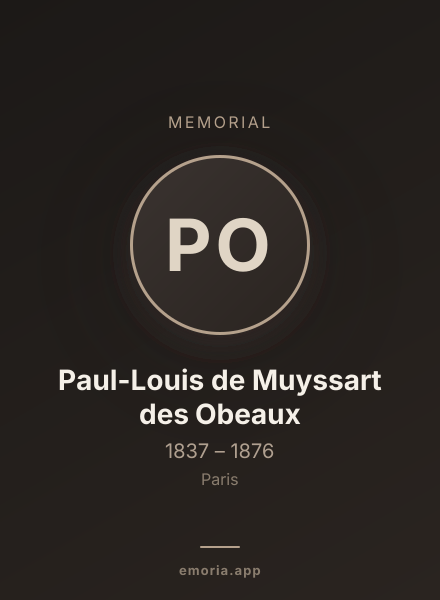 Memorial portrait of Paul-Louis de Muyssart des Obeaux