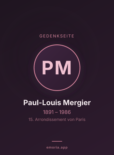 Gedenkportrait von Paul-Louis Mergier