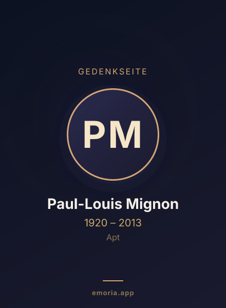 Gedenkportrait von Paul-Louis Mignon
