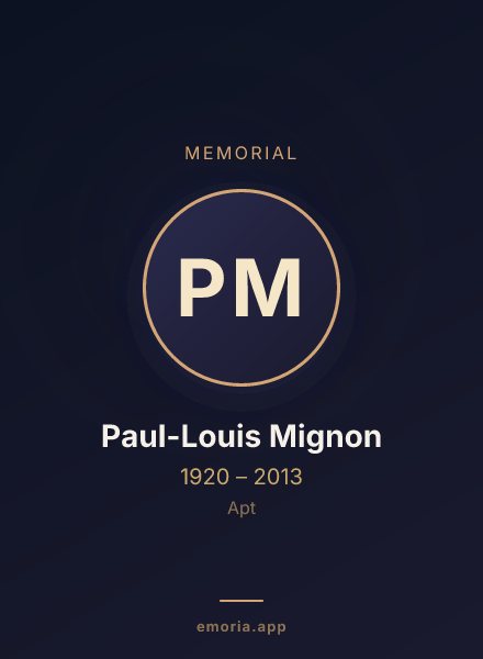 Memorial portrait of Paul-Louis Mignon