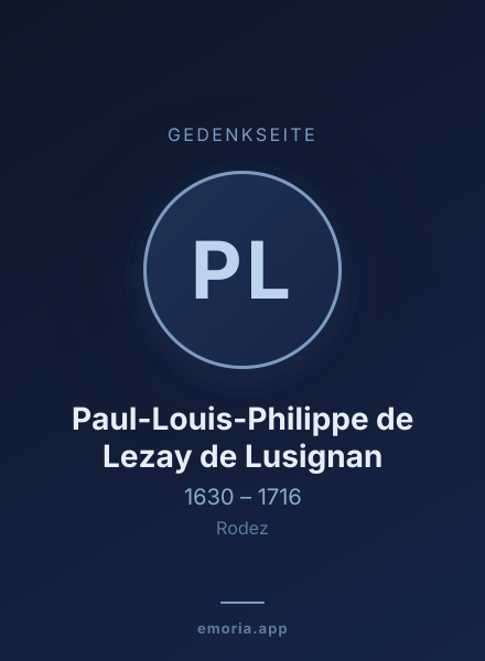 Gedenkportrait von Paul-Louis-Philippe de Lezay de Lusignan