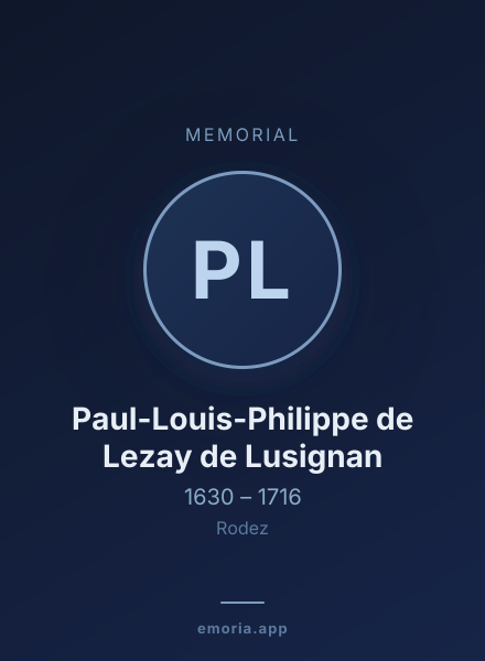 Memorial portrait of Paul-Louis-Philippe de Lezay de Lusignan