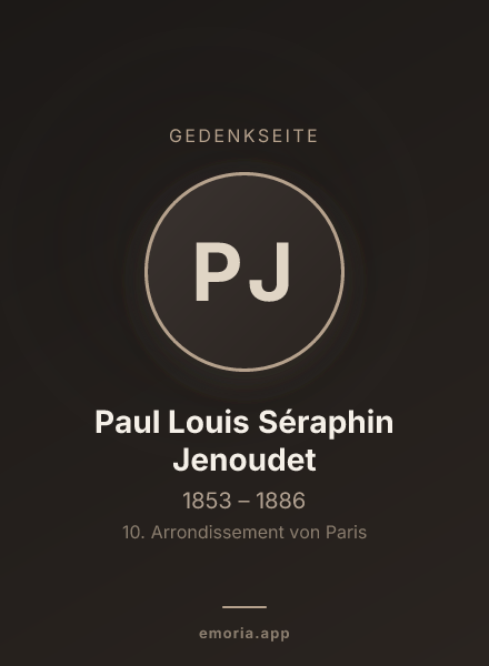 Gedenkportrait von Paul Louis Séraphin Jenoudet
