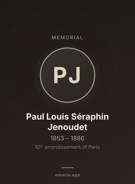 Memorial portrait of Paul Louis Séraphin Jenoudet