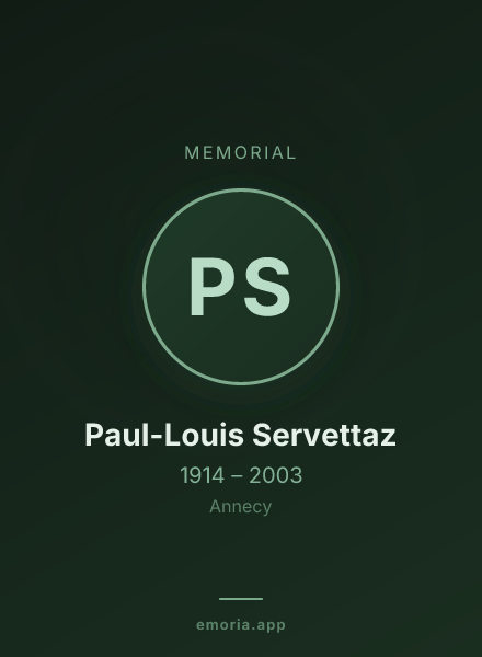 Memorial portrait of Paul-Louis Servettaz