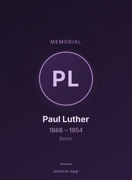 Memorial portrait of Paul Luther