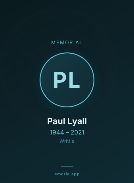 Memorial portrait of Paul Lyall