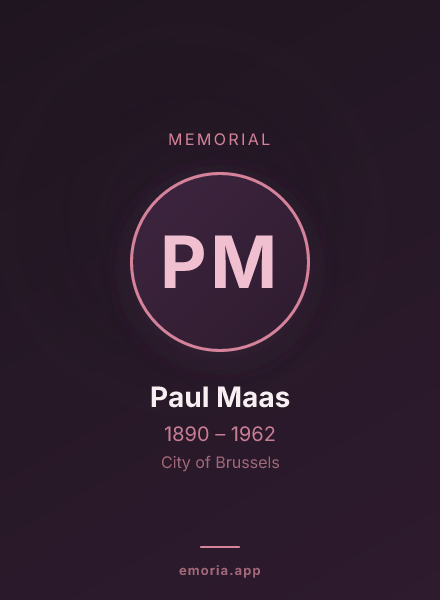 Memorial portrait of Paul Maas