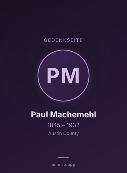 Gedenkportrait von Paul Machemehl