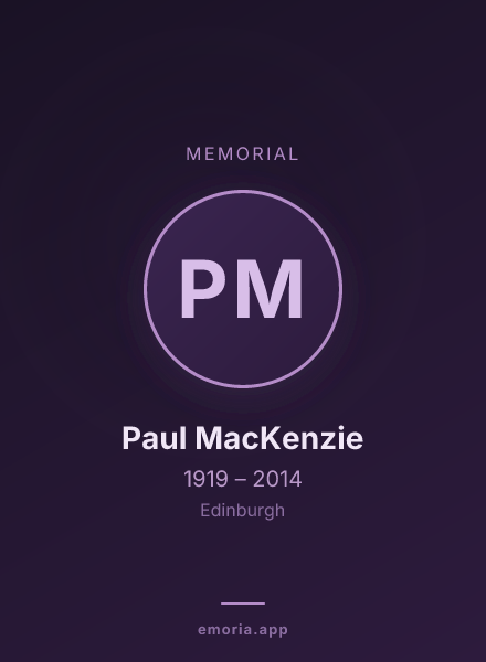 Memorial portrait of Paul MacKenzie