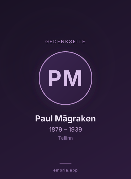 Gedenkportrait von Paul Mägraken