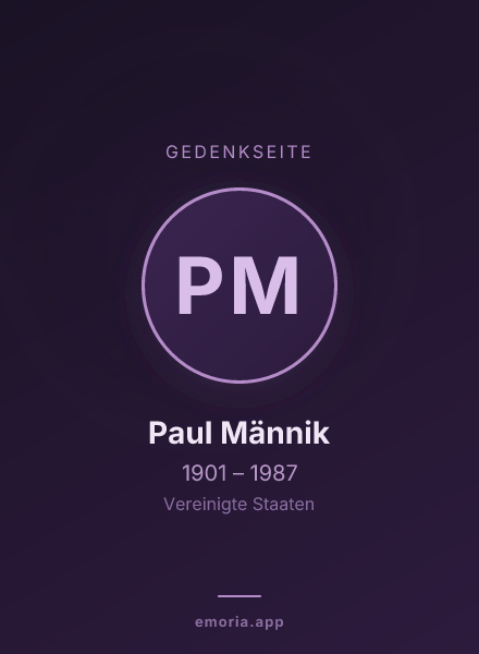 Gedenkportrait von Paul Männik