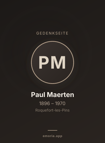 Gedenkportrait von Paul Maerten