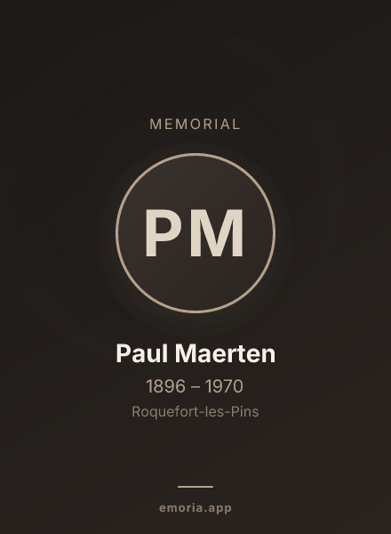 Memorial portrait of Paul Maerten
