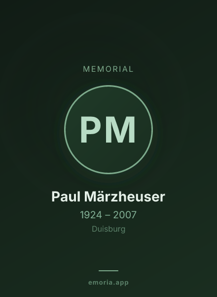 Memorial portrait of Paul Märzheuser
