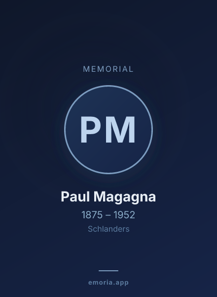 Memorial portrait of Paul Magagna