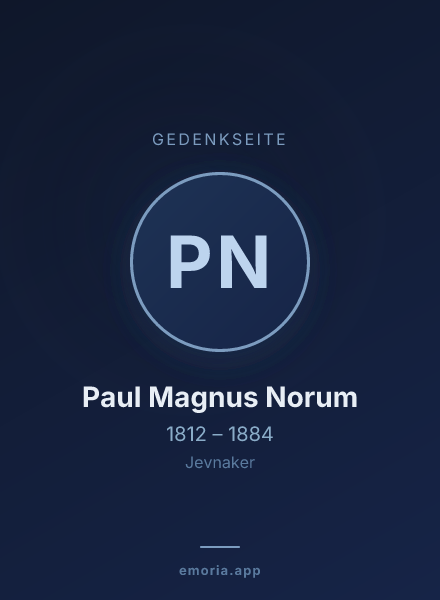 Gedenkportrait von Paul Magnus Norum