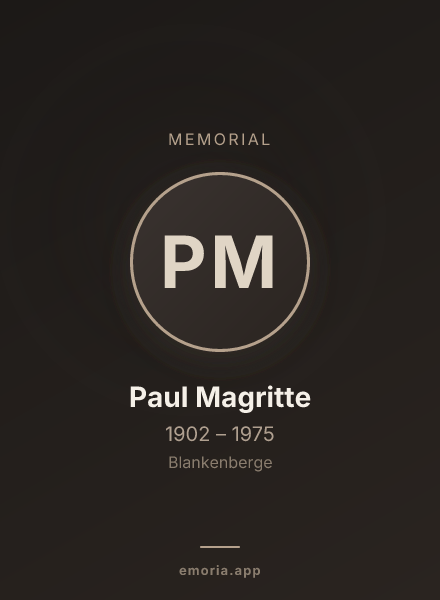 Memorial portrait of Paul Magritte