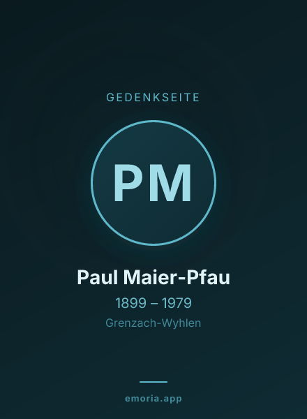 Gedenkportrait von Paul Maier-Pfau
