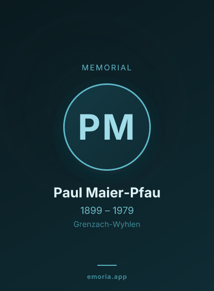 Memorial portrait of Paul Maier-Pfau
