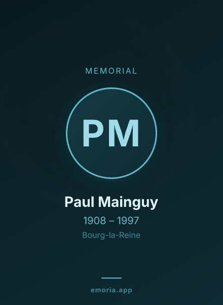 Memorial portrait of Paul Mainguy