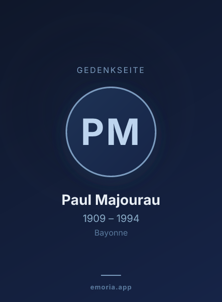 Gedenkportrait von Paul Majourau