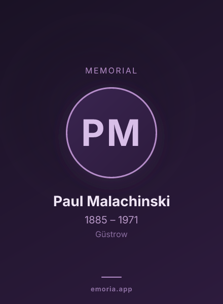 Memorial portrait of Paul Malachinski
