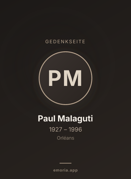 Gedenkportrait von Paul Malaguti