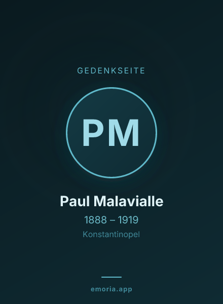 Gedenkportrait von Paul Malavialle