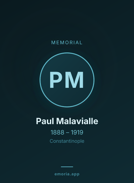 Memorial portrait of Paul Malavialle