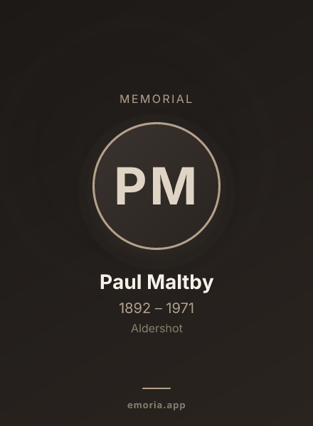 Memorial portrait of Paul Maltby